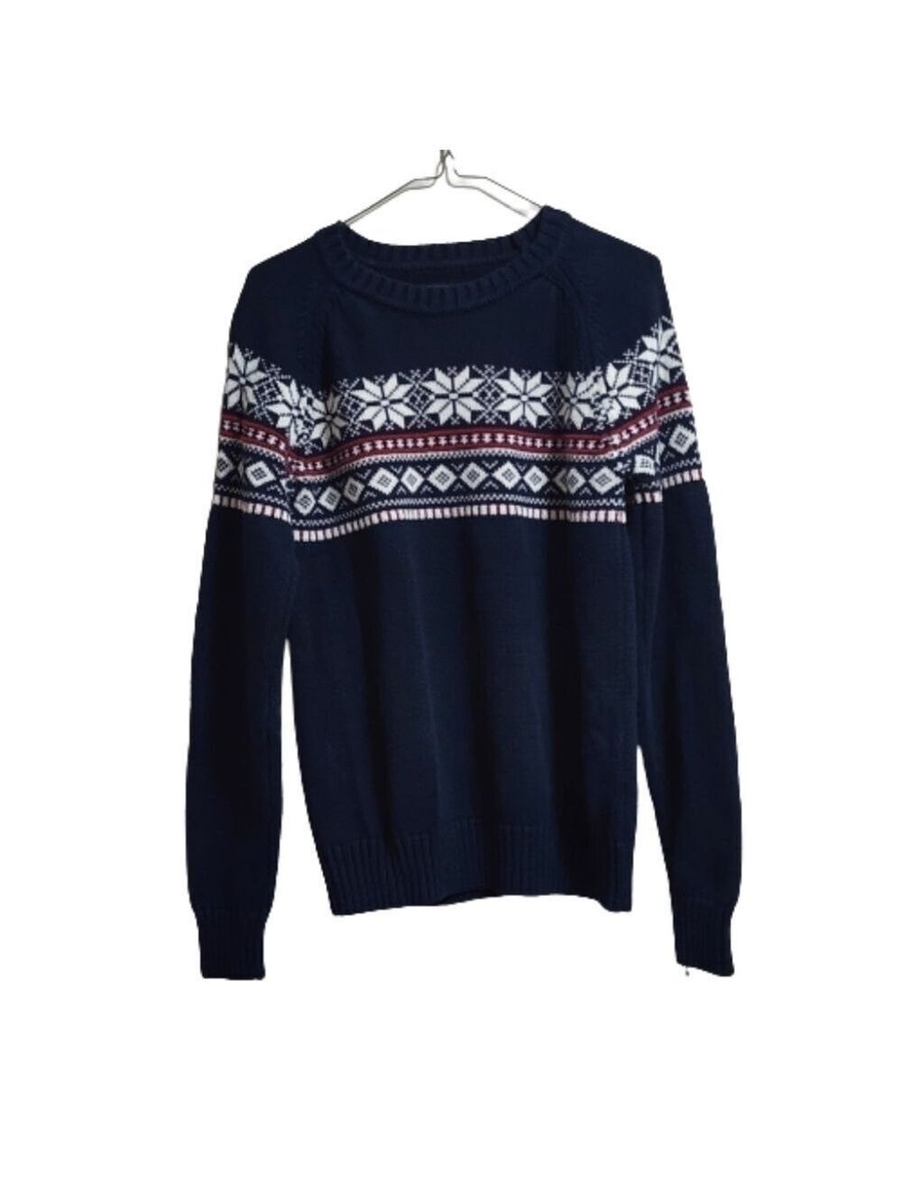 ROUSH knit pullover sweater color black with snowflake pattern size small